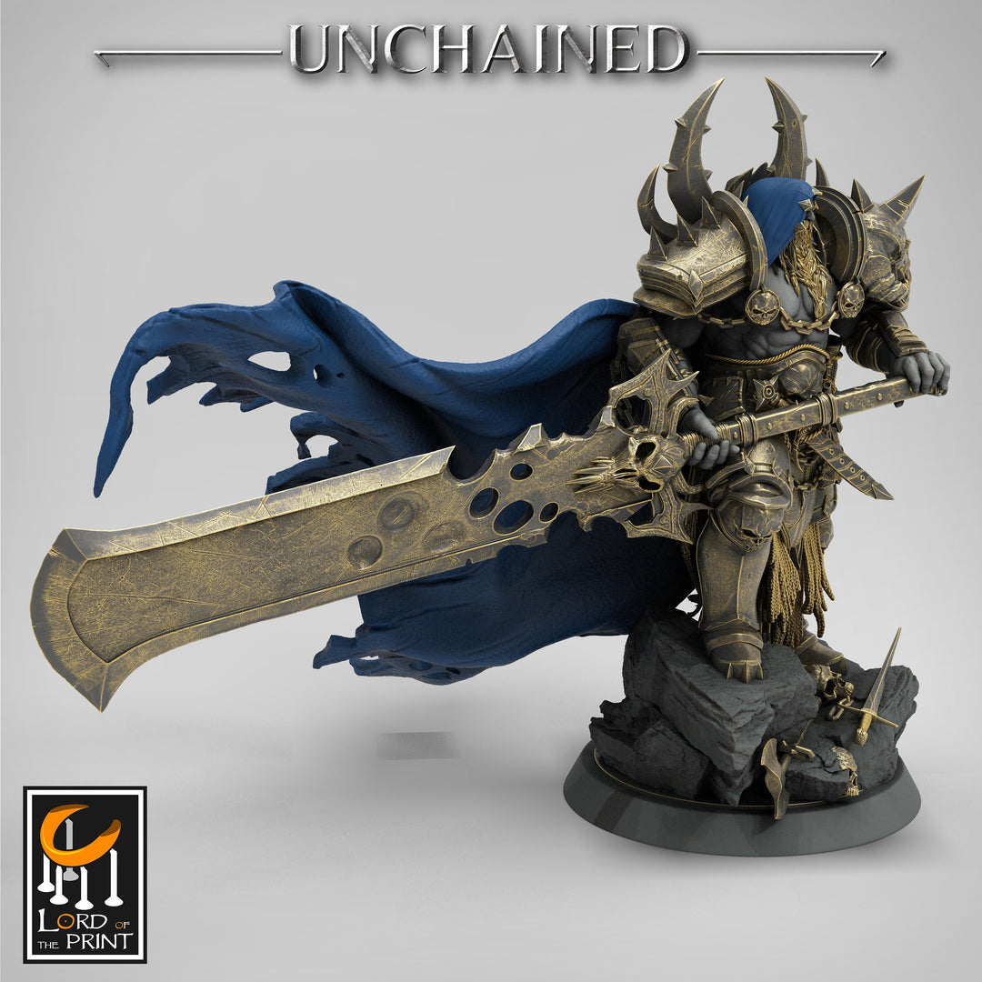 Oathbreaker Paladin Chaos Knight Unpainted | 28mm, 32mm Scales | 54mm &amp; 75mm | Dungeons and Dragons | Pathfinder | OLAF| Lord Of the Print