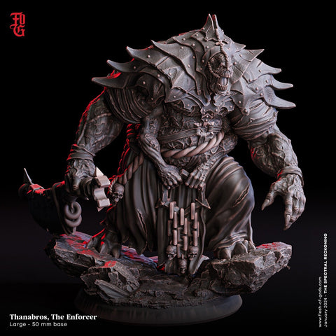 Enforcer Demon Fiend | 28mm,32mm,54mm,75mm,100mm Scale - Boss Monster Mini - Minis - D&D 5e - Pathfinder Figurine | Flesh of Gods