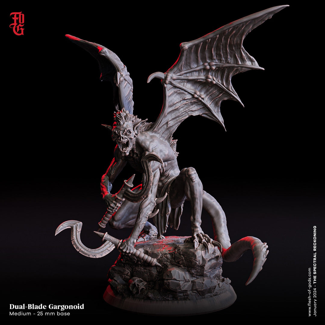 Gargoyle, Feral Vampire Spawn Flying | 28mm, 32mm, 54mm,75mm,100mm Scale Resin Miniature Dungeons and Dragons D&D Pathfinder |Flesh of Gods