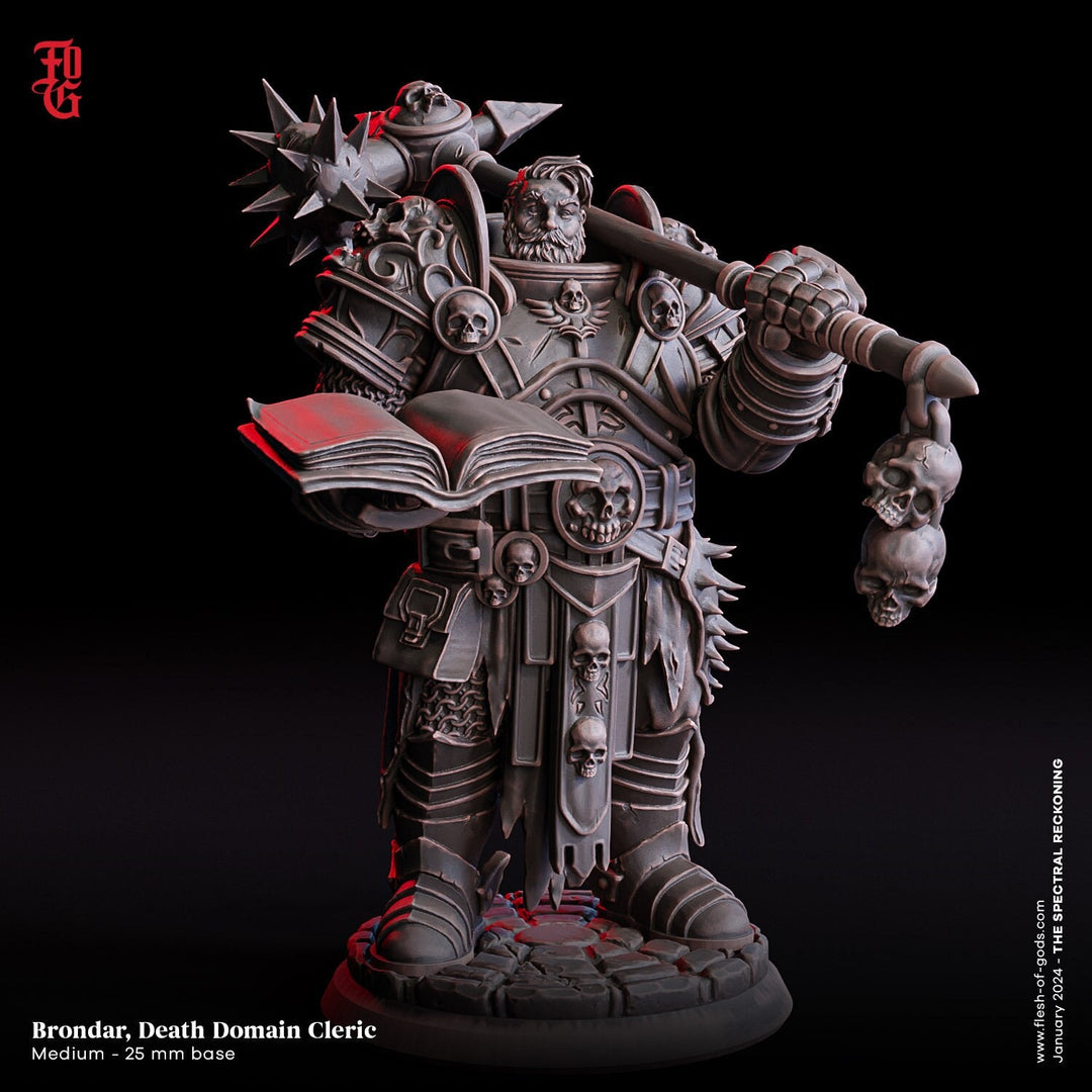 Human Cleric Death Domain, Paladin | 28mm,32mm,54mm,75mm,100mm Scales | Player Character -D&D 5e Pathfinder Figurine | Flesh of Gods