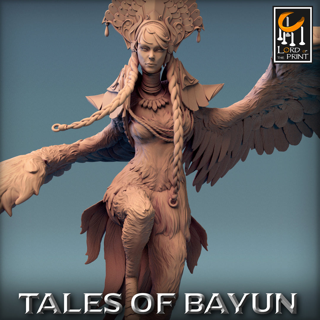 Harpy Winged Monstrosity | 28mm,32mm,54mm,75mm,100mm Scale Resin Mini | Dungeons and Dragons D&amp;D 5e Pathfinder | Lord of the Print