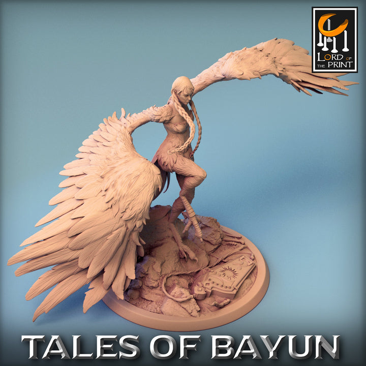 Harpy Winged Monstrosity | 28mm,32mm,54mm,75mm,100mm Scale Resin Mini | Dungeons and Dragons D&amp;D 5e Pathfinder | Lord of the Print