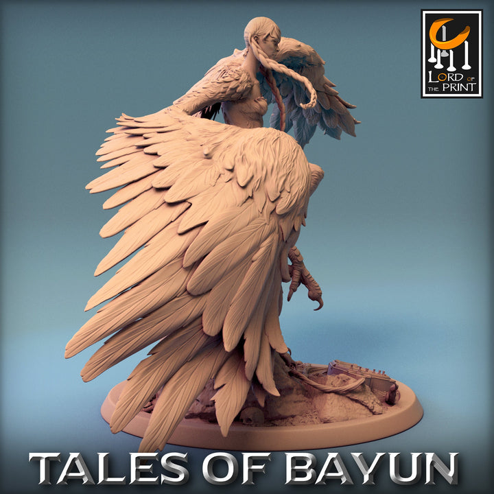 Harpy Winged Monstrosity | 28mm,32mm,54mm,75mm,100mm Scale Resin Mini | Dungeons and Dragons D&amp;D 5e Pathfinder | Lord of the Print
