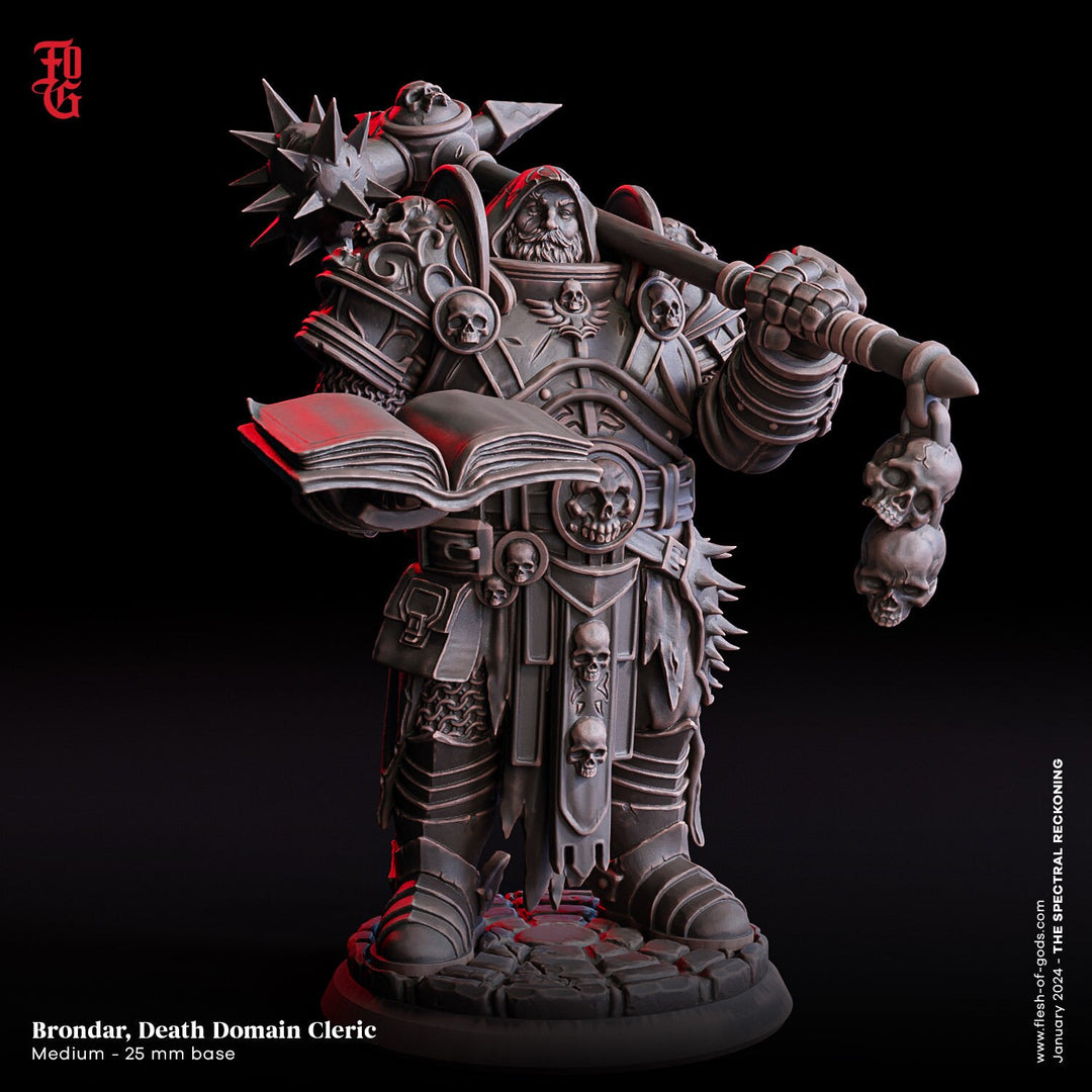Human Cleric Death Domain, Paladin | 28mm,32mm,54mm,75mm,100mm Scales | Player Character -D&D 5e Pathfinder Figurine | Flesh of Gods