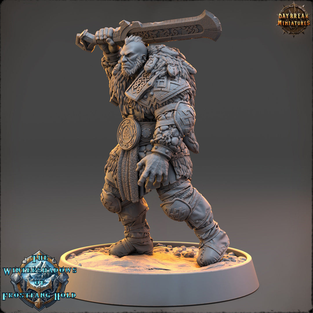 Viking Human Ranger Barbarian Fighter PC NPC | 28mm, 32mm,54mm, 75mm, 100mm Scales | Dungeons and Dragons | Pathfinder | Daybreak Miniatures
