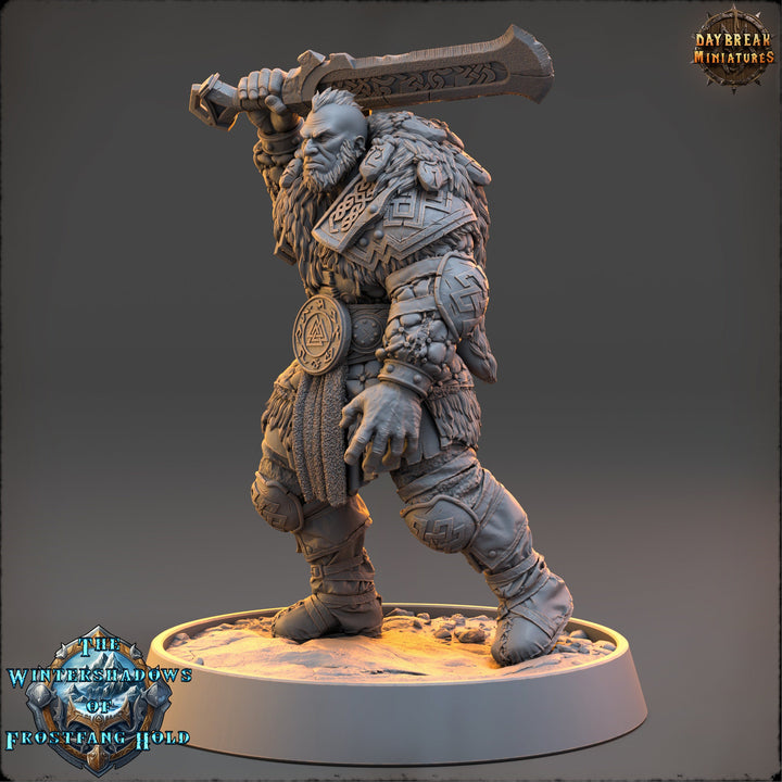 Viking Human Ranger Barbarian Fighter PC NPC | 28mm, 32mm,54mm, 75mm, 100mm Scales | Dungeons and Dragons | Pathfinder | Daybreak Miniatures