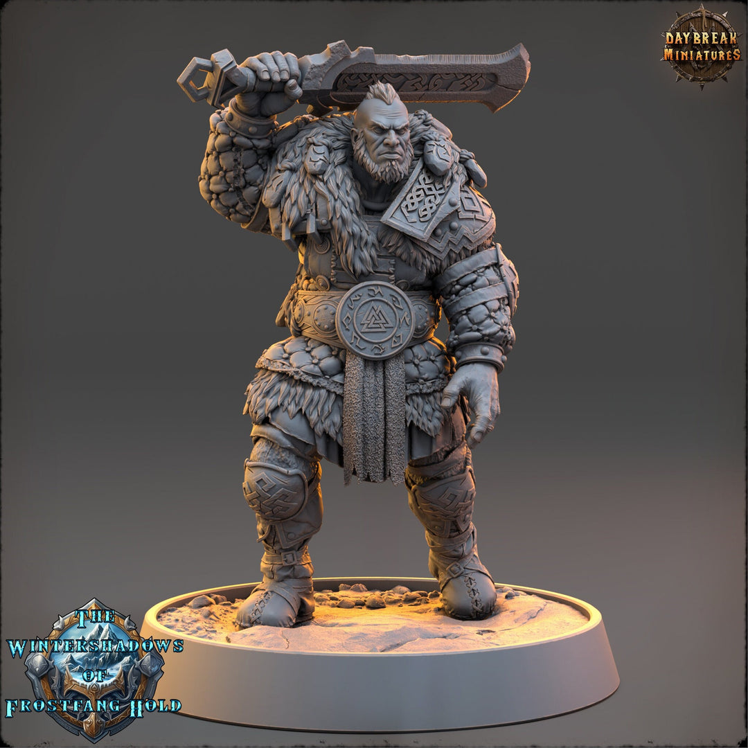 Viking Human Ranger Barbarian Fighter PC NPC | 28mm, 32mm,54mm, 75mm, 100mm Scales | Dungeons and Dragons | Pathfinder | Daybreak Miniatures