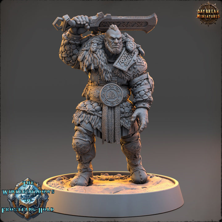 Viking Human Ranger Barbarian Fighter PC NPC | 28mm, 32mm,54mm, 75mm, 100mm Scales | Dungeons and Dragons | Pathfinder | Daybreak Miniatures