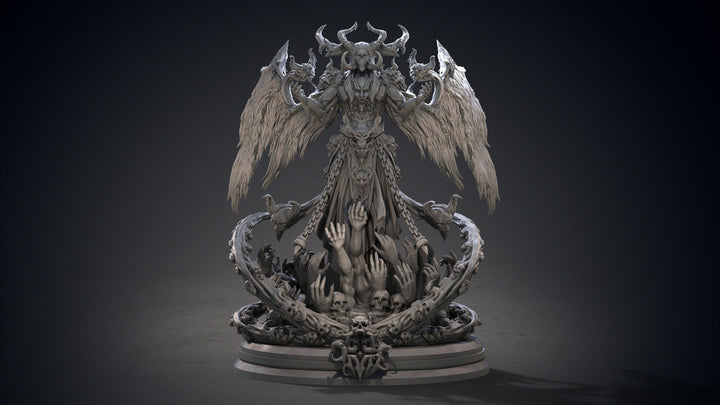 Belial Demon Fallen | 28mm, 32mm Scales| 75mm, 115mm Bases | Resin Miniature | Dungeons and Dragons | Pathfinder | D&amp;D 5e | Clay Cyanide