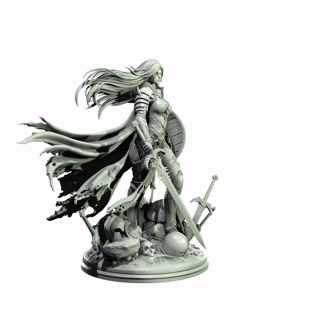 Female Human Paladin , PC NPC Miniature | NSFW Topless &amp; Nude versions | 28mm, 32mm,54mm, 75mm, 100mm Scales |DnD 5e