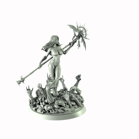 Necromancer, Wizard, Warlock, Sorcerer , PC NPC Miniature | NSFW Topless & Nude versions | 28mm, 32mm,54mm, 75mm, 100mm Scales | DnD 5e