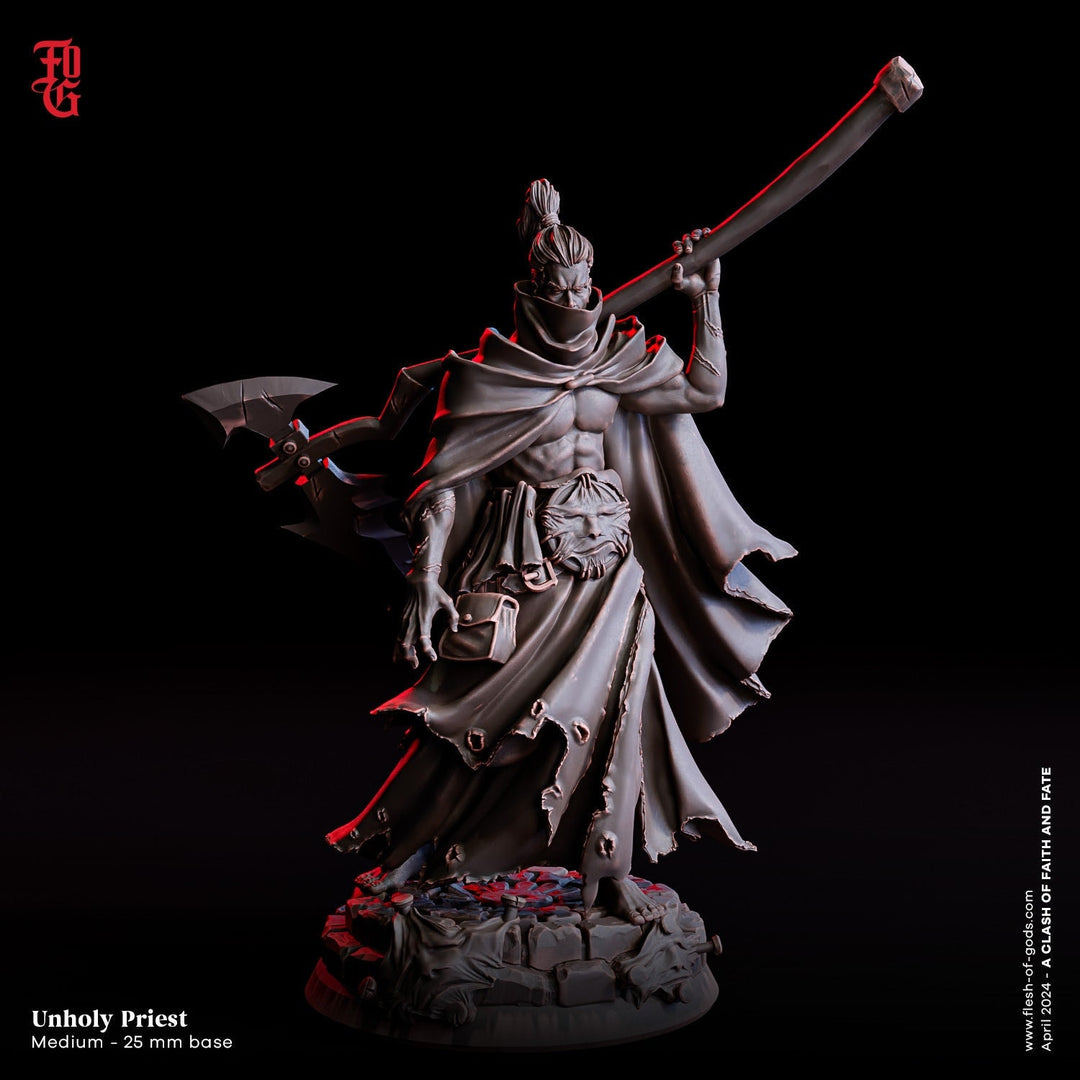 Human Cleric, Hexblade Polearm Master Witch Hunter| Monster Slayer Ranger,| 28mm,32mm,54mm,75mm, 100mm Scales | Figurine mini - D&D 5e