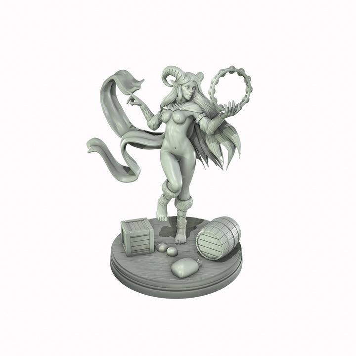 Tiefling Female Bard, Rogue Arcane Trickster, Thief Miniature NSFW Topless &amp; Nude | 5 Sizes /Scales