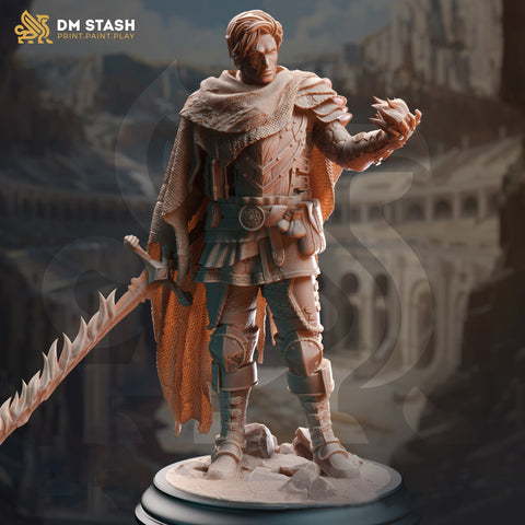 Human Male Eldritch Knight Fighter Warlock | 28mm, 32mm,54mm, 75mm, 100mm Scales | Dungeons and Dragons | Pathfinder | DM Stash