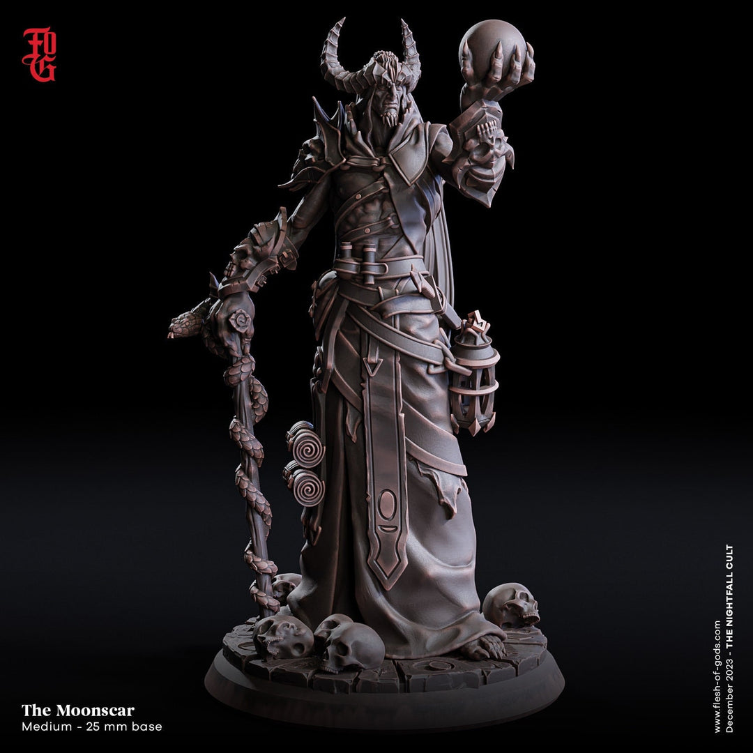 Tielfling Wizard, Druid, Warlock, Sorcerer | 28mm,32mm,54mm, 75mm,100mm Scale |Player Character Mini Minis -D&D 5e Pathfinder |Flesh of Gods