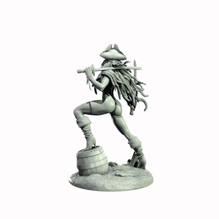 Human Female Pirate, Swashbuckler Rogue, Thief PC NPC Miniature NSFW Topless &amp; Nude versions | 28mm,32mm,54mm,75mm,100mm Scales |DnD 5e