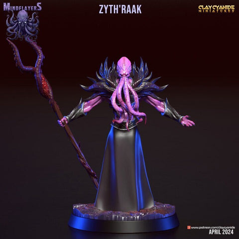 Mind Flayer, Illithid Unpainted Resin Miniature NPC | 28mm, 32mm,54mm,75mm, 100mm Scales | Dungeons and Dragons | Pathfinder | Clay Cyanide