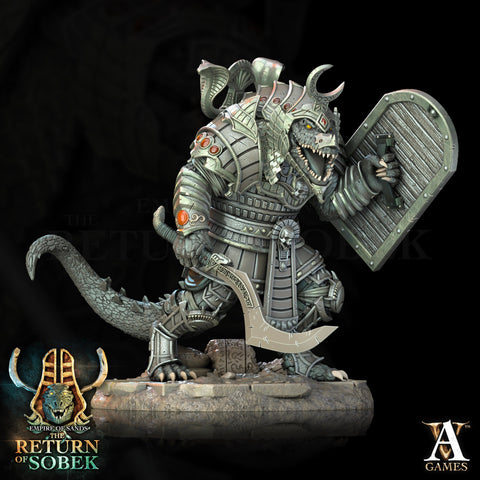 Lizardfolk Crocodilian Lizardman | 28mm, 32mm, 54mm, 75mm, 100mm Scale Resin Miniature | Dungeons and Dragons 5e Miniatures | Pathfinder |