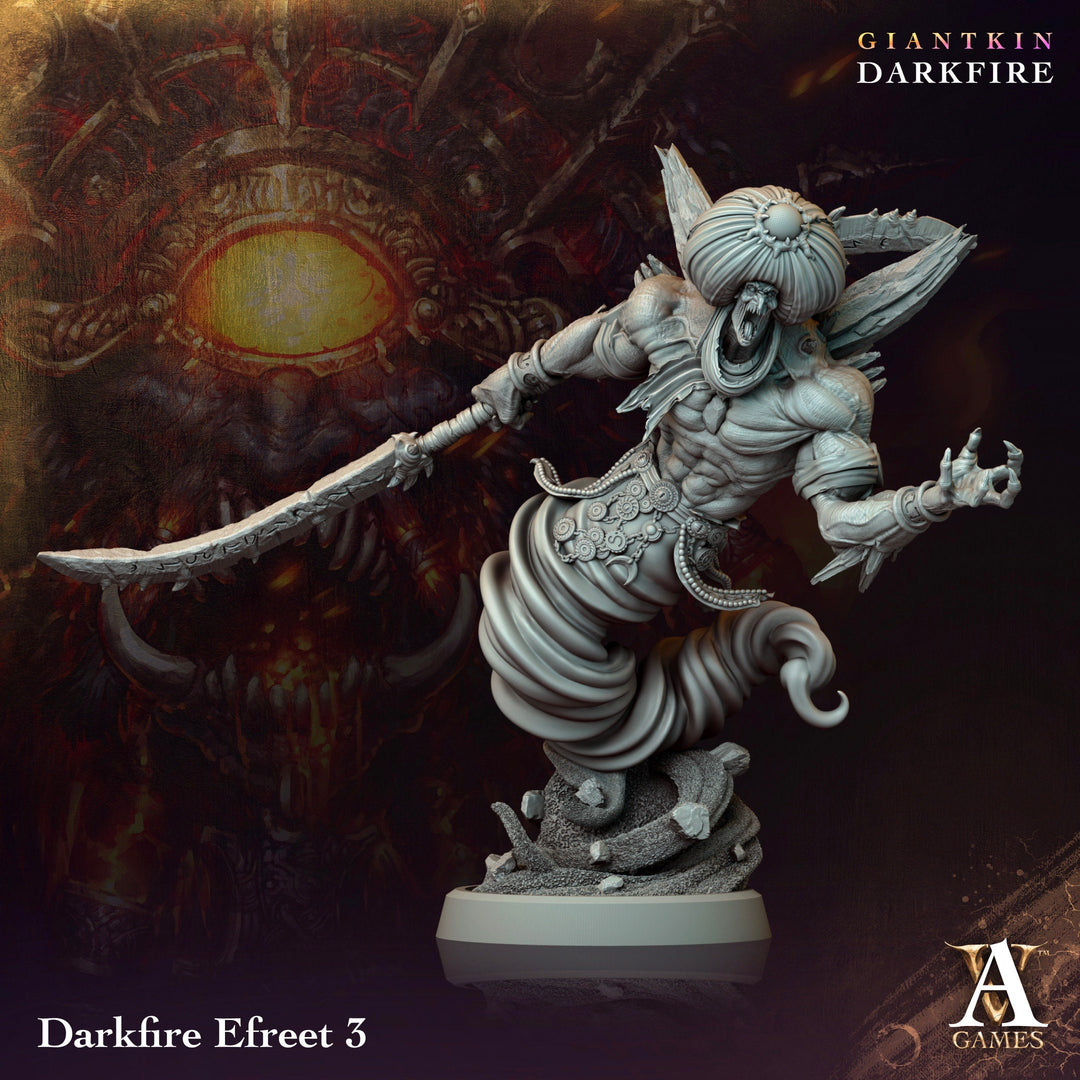 Djinni, Dao, Efreeti, Genie | 28mm, 32mm,54mm,75mm,100mm Scales | Dungeons and Dragons 5e figure | Pathfinder | Archvillain Games