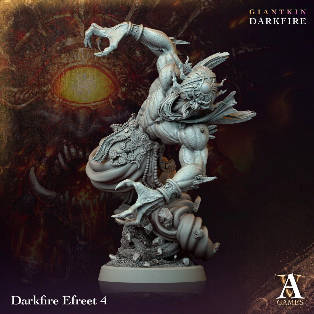 Djinni, Dao, Efreeti, Genie | 28mm, 32mm,54mm,75mm,100mm Scales | Dungeons and Dragons 5e figure | Pathfinder | Archvillain Games