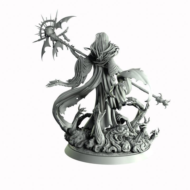 Necromancer, Wizard, Warlock, Sorcerer , PC NPC Miniature | NSFW Topless &amp; Nude versions | 28mm, 32mm,54mm, 75mm, 100mm Scales | DnD 5e