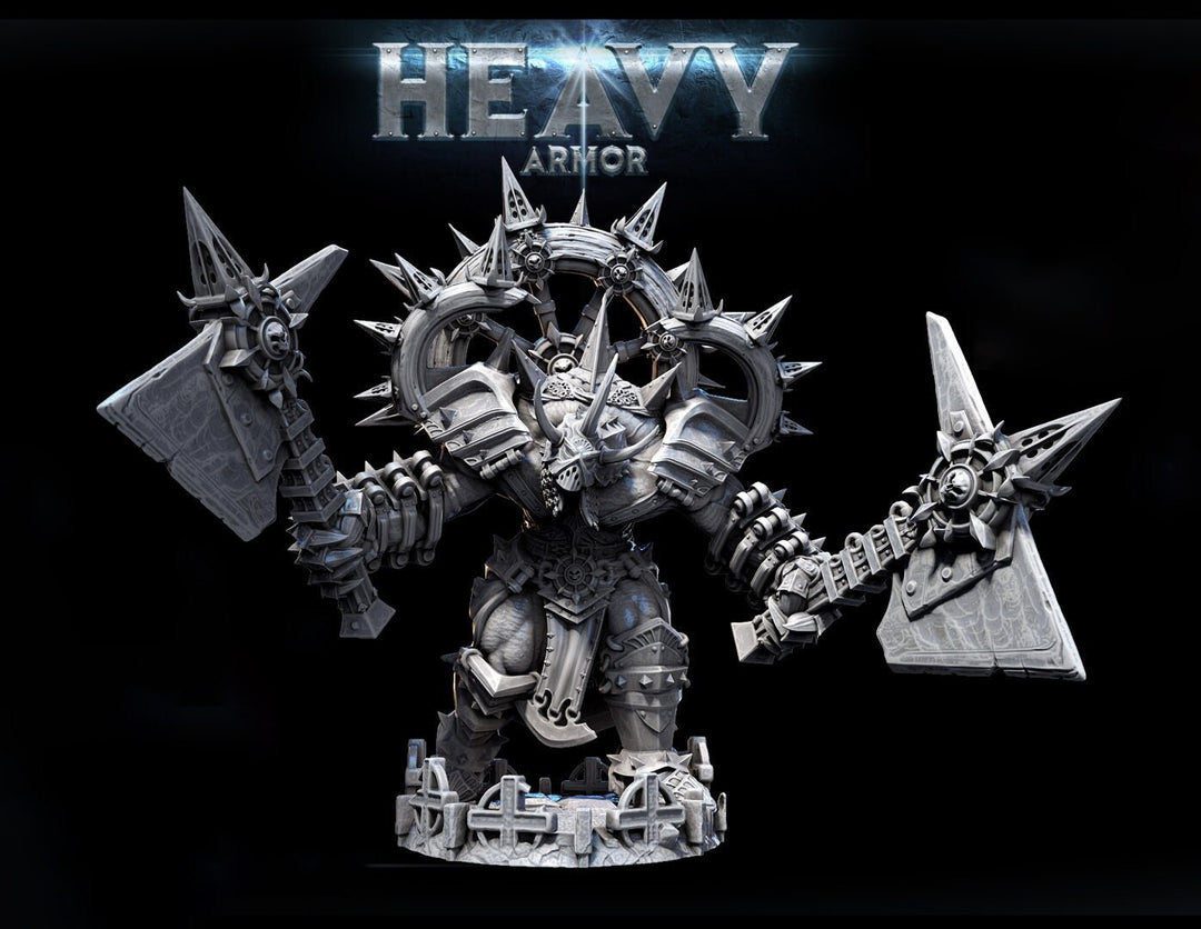 Fighter Barbarian Goliath Heavy Armor | 28mm,32mm,54mm, 75mm Scales | Dungeons and Dragons | Pathfinder | Tabletop RPG | Mini Monster Mayhem