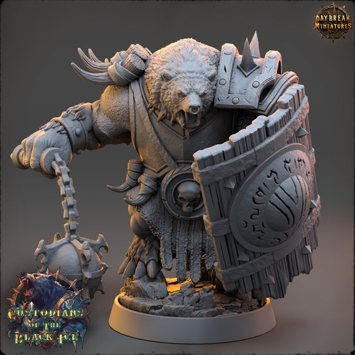 BearFolk Fighter Werebear Humanoid Scales: 5 Sizes /| D&amp;D 5e | Pathfinder /miniature
