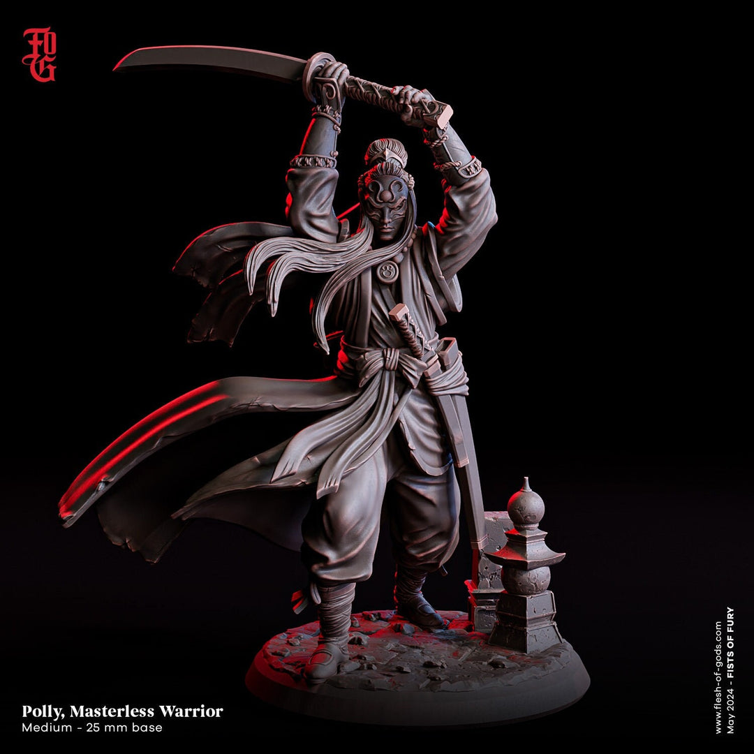Fighter Demon Hunter Warlock Hexblade, PC / NPC | 28mm, 32mm,54mm75mm,100mm Scales | Mini -D&D 5e Pathfinder Figurine | Flesh of Gods