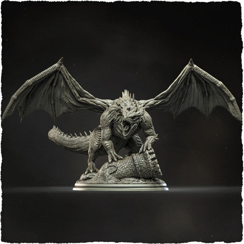 Chromatic Green Dragon (4 sizes) D&D Miniature | 250mm Long, 250mm Wing Span | Resin Dragon Statue | Figurine | Dungeons and Dragons 5e