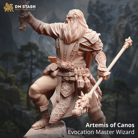 Evocation Wizard, Warlock, Sorcerer Resin Miniature | 28mm, 32mm,54mm,75mm, 100mm Scales | Dungeons and Dragons 5E | DM Stash