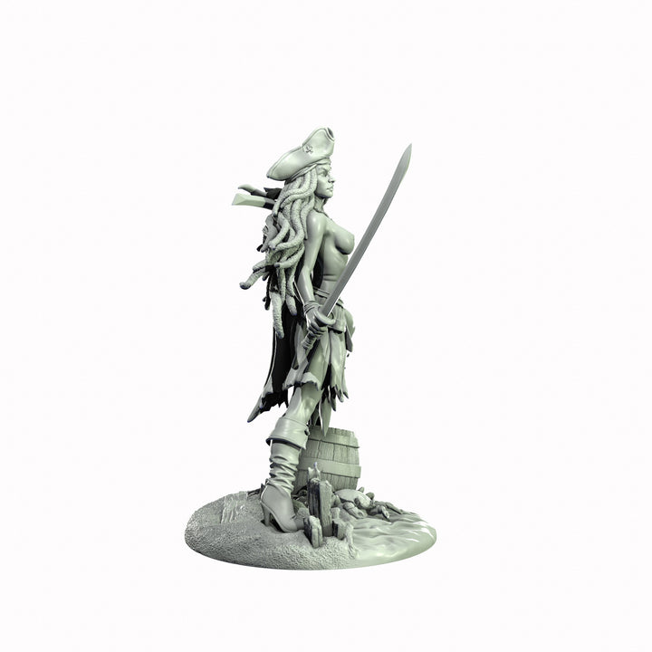 Human Female Pirate, Swashbuckler Rogue, Thief PC NPC Miniature NSFW Topless &amp; Nude versions | 28mm,32mm,54mm,75mm,100mm Scales |DnD 5e