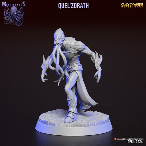 Mind Flayer, Illithid Unpainted Resin Miniature NPC | 28mm, 32mm,54mm,75mm, 100mm Scales | Dungeons and Dragons | Pathfinder | Clay Cyanide