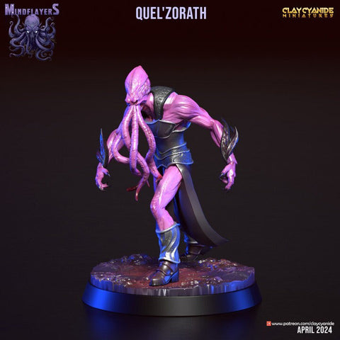 Mind Flayer, Illithid Unpainted Resin Miniature NPC | 28mm, 32mm,54mm,75mm, 100mm Scales | Dungeons and Dragons | Pathfinder | Clay Cyanide
