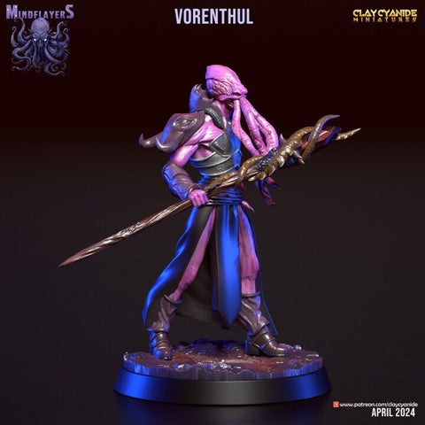Mind Flayer, Illithid Unpainted Resin Miniature NPC | 28mm, 32mm,54mm,75mm, 100mm Scales | Dungeons and Dragons | Pathfinder | Clay Cyanide