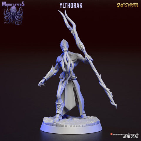 Mind Flayer, Illithid Unpainted Resin Miniature NPC | 28mm, 32mm,54mm,75mm, 100mm Scales | Dungeons and Dragons | Pathfinder | Clay Cyanide