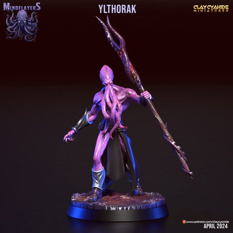 Mind Flayer, Illithid Unpainted Resin Miniature NPC | 28mm, 32mm,54mm,75mm, 100mm Scales | Dungeons and Dragons | Pathfinder | Clay Cyanide