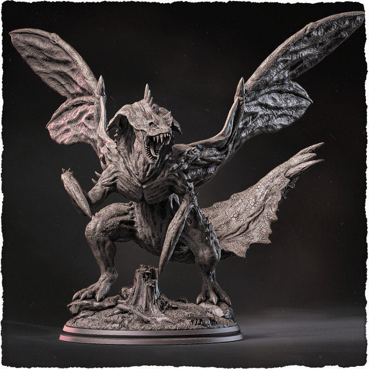 Mantis Dragon, Sci-Fi Space insectoid (4 sizes) D&amp;D Resin Miniature unpainted | Resin Dragon Statue | Figurine Dungeons and Dragons 5e