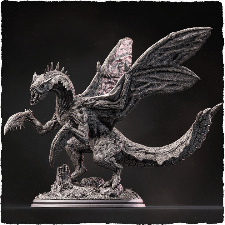 Mantis Dragon, Sci-Fi Space insectoid (4 sizes) D&amp;D Resin Miniature unpainted | Resin Dragon Statue | Figurine Dungeons and Dragons 5e