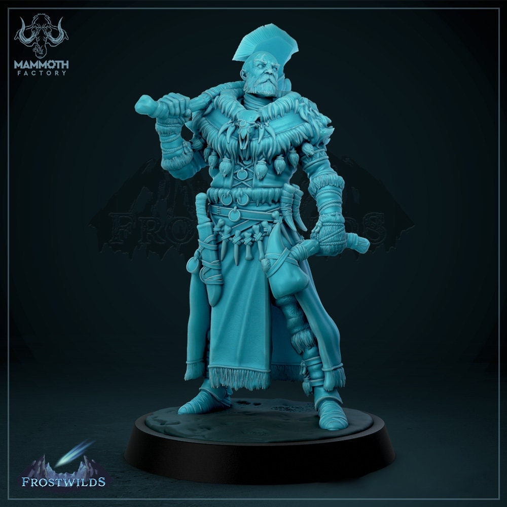 Human Ranger Fighter Barbarian PC / NPC Unpainted | 28mm,32mm,54mm,75mm,100mm Scale | Resin Dungeons and Dragons D&D 5e | Pathfinder |