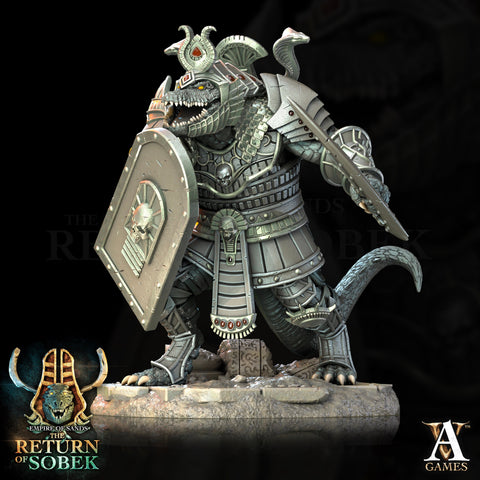 Lizardfolk Crocodilian Lizardman | 28mm, 32mm, 54mm, 75mm, 100mm Scale Resin Miniature | Dungeons and Dragons 5e Miniatures | Pathfinder |