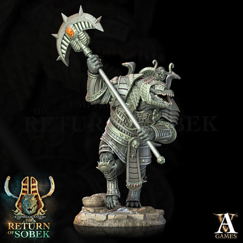 Lizardfolk Crocodilian Lizardman | 28mm, 32mm, 54mm, 75mm, 100mm Scale Resin Miniature | Dungeons and Dragons 5e Miniatures | Pathfinder |