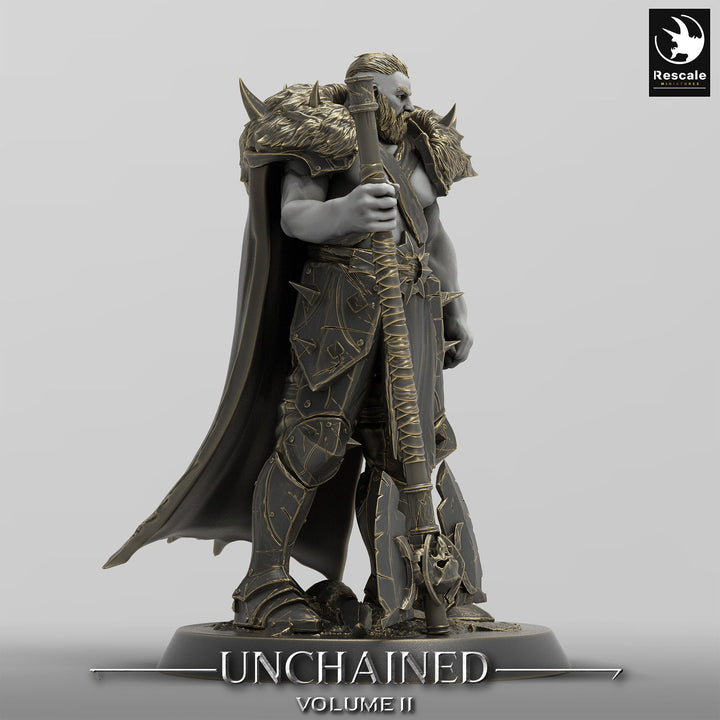 Barbarian Human / Goliath, Ranger,Fighter, with Big Axe, DnD Unpainted Miniature| 28mm, 32mm,54mm,75mm,100mm Scales | Dungeons &amp; Dragons
