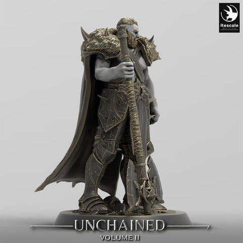 Barbarian Human / Goliath, Ranger,Fighter, with Big Axe, DnD Unpainted Miniature| 28mm, 32mm,54mm,75mm,100mm Scales | Dungeons & Dragons