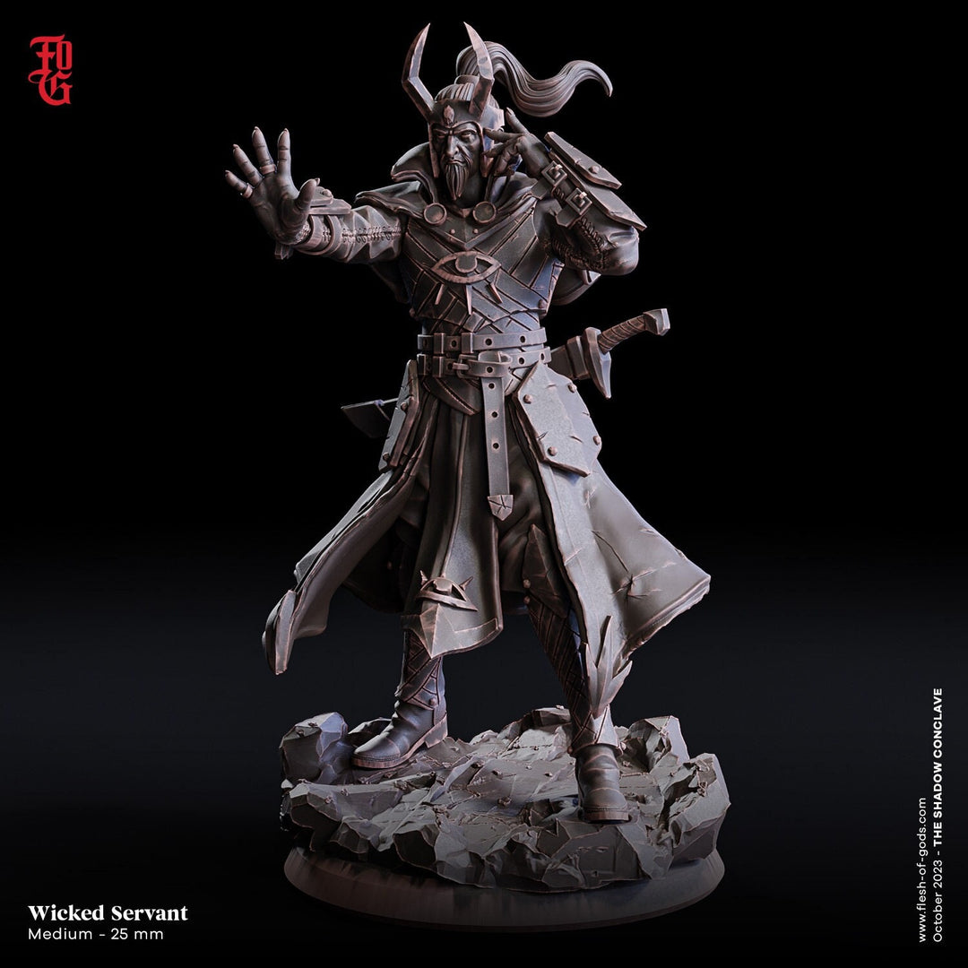 Mind Sorcerer , Warlock Hexblade, Wizard PC / NPC | 28mm, 32mm,54mm, 75mm,100mm Scale Mini-Minis -D&D 5e Pathfinder Figurine Flesh of Gods