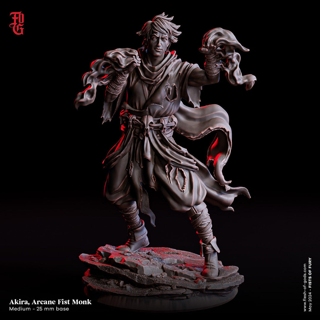 Human Monk PC / NPC DnD 5e | 28mm, 32mm, 54mm, 75mm, 100mm Scale Resin Miniature | Dungeons and Dragons | Flesh of Gods