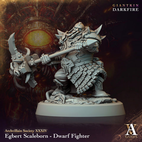 Dwarf Fighter, Paladin, Artificer Resin Miniatures | Dungeons & Dragons | 28mm, 32mm,54mm,75mm,100mm Scale | Pathfinder | Archvillain games