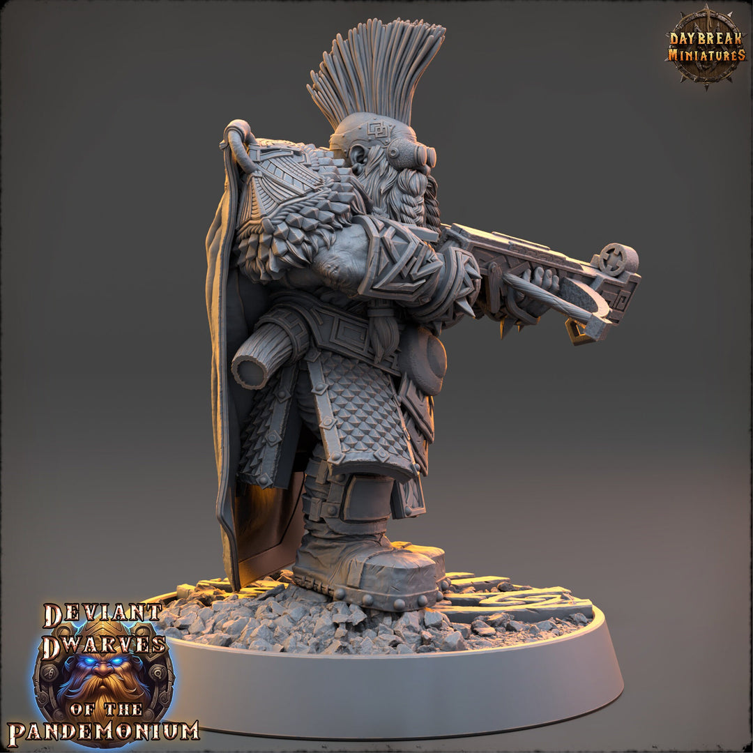 Dwarf Duergar Ranger Sharpshooter Fighter | D&amp;D 5e| 28mm,32mm,54mm, 75mm, 100mm Scale | Pathfinder Mini for Painting | Daybreak Miniatures