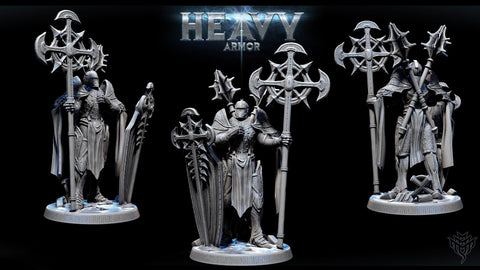 Paladin Cleric Fighter Knight Unpainted Miniature | 28mm, 32mm, 54mm,75mm, 100 Scales | Dungeons and Dragons | Pathfinder