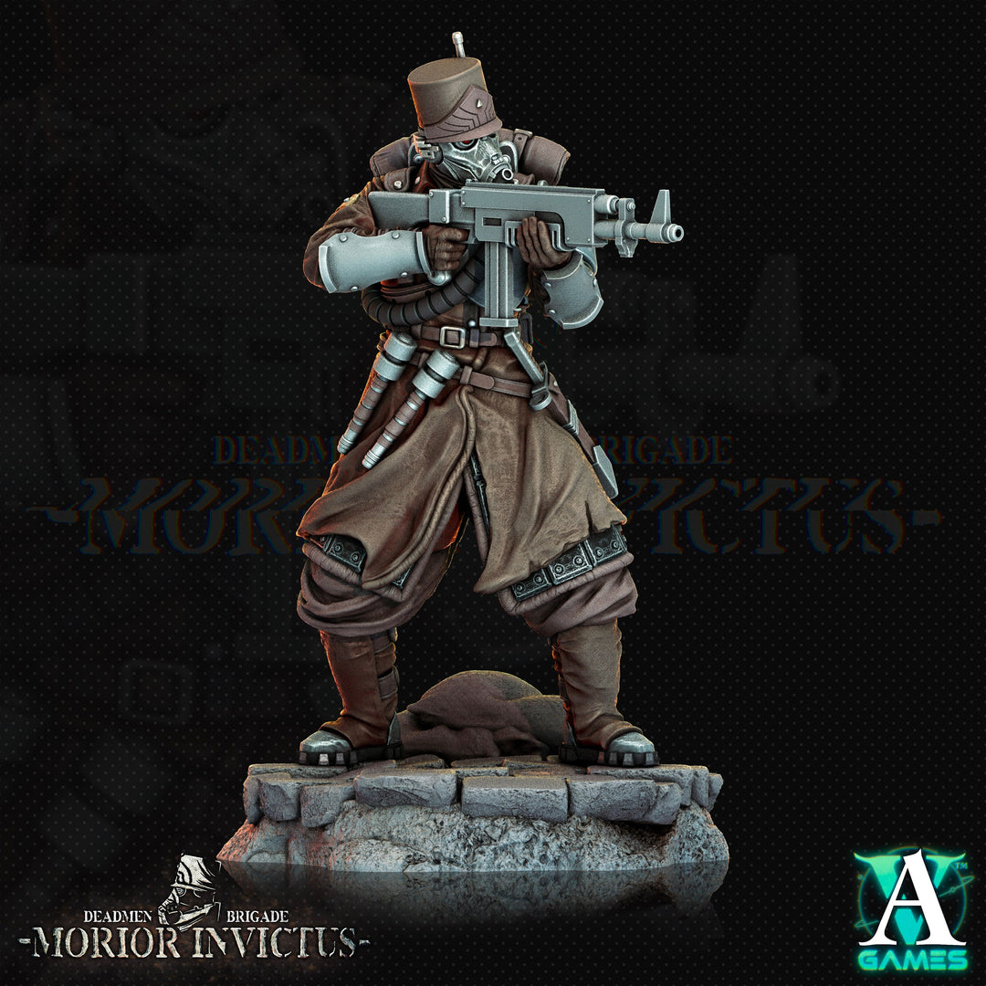 Sci-Fi Miniature Light Infantry Army Veteran | 28mm,32mm, 54mm, 75mm,100mm Scales | Resin Mini | Morior Shocktrooper TPG | Archvillain Games