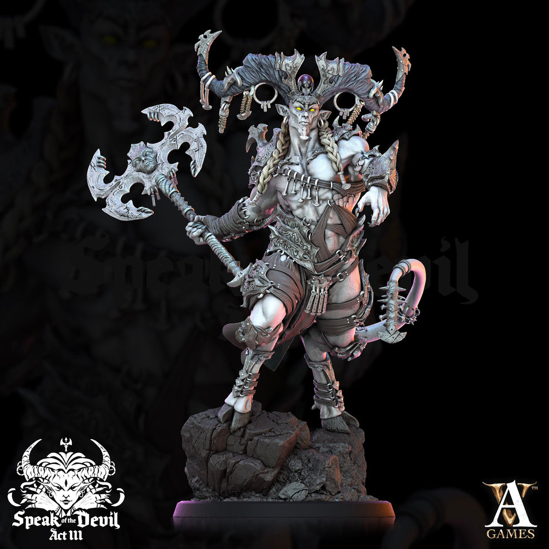 Archdevil, Demon Lord Fiend, Devil | 28mm,32mm,54mm,75mm Scale - Boss Monster Mini D&D 5e - Pathfinder Figurine | Archvillain games